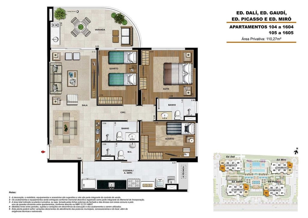 Planta 03 - 2 dorm 110 27m