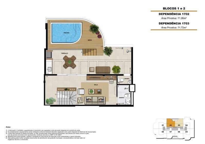 Planta 13 - 2 dorm 157 15m - cobertura