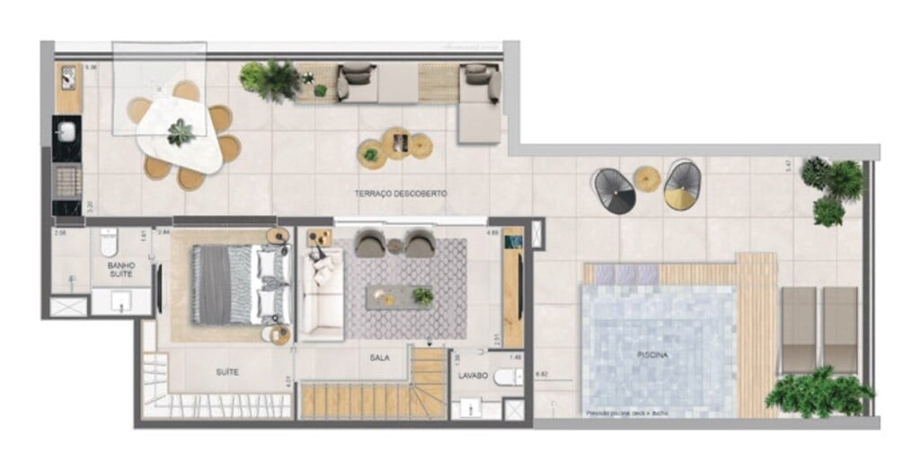 Planta 10 - 3 dorm 225 88m - cobertura duplex - superior