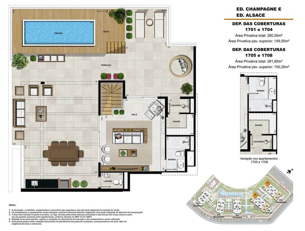 Planta 05 - 3 dorm 280 85m - cobertura