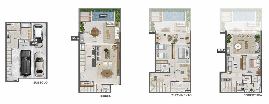 Planta 01 - 3 dorm 342 48m