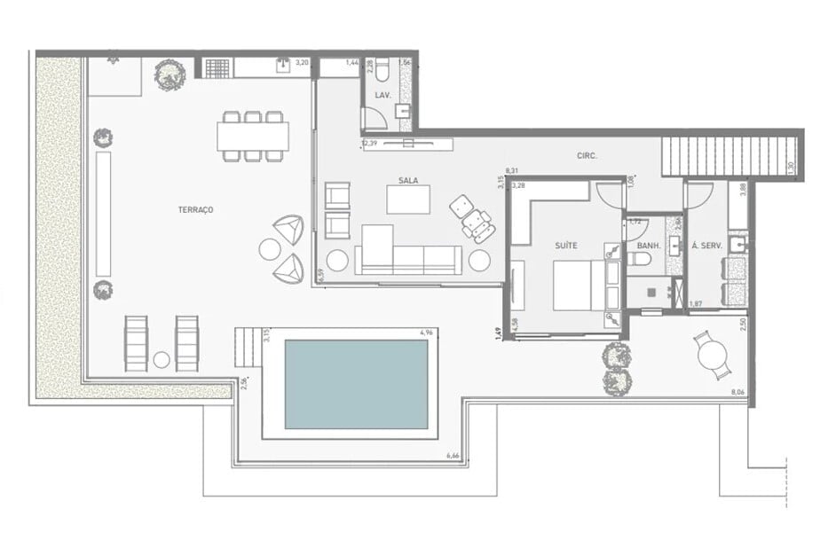 Planta 08 - 3 dorm 290,10m - cobertura duplex - superior