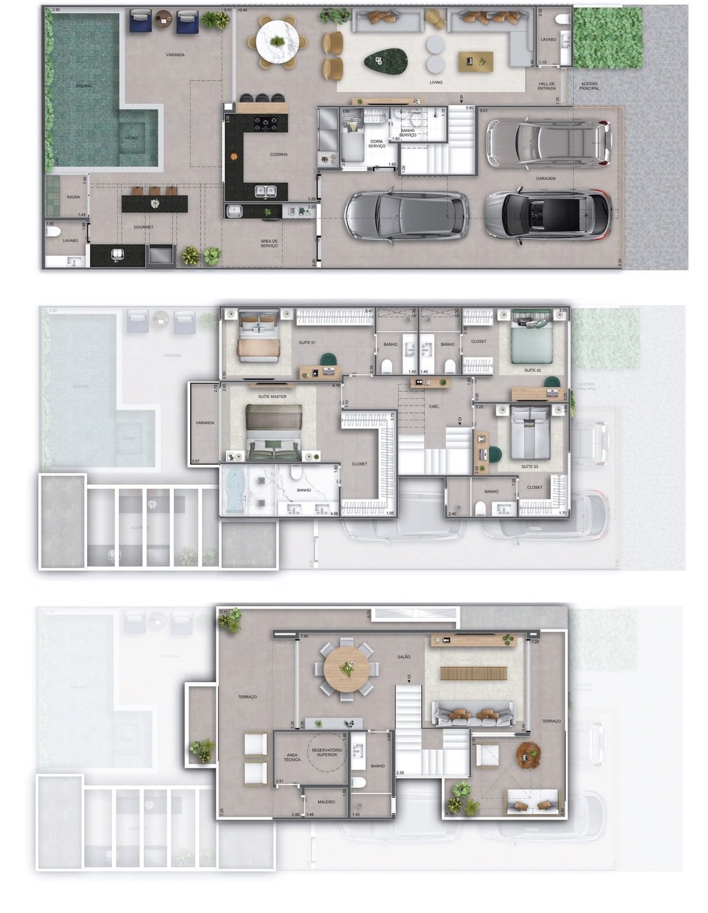 Planta 01 - 4 dorm 317 81m