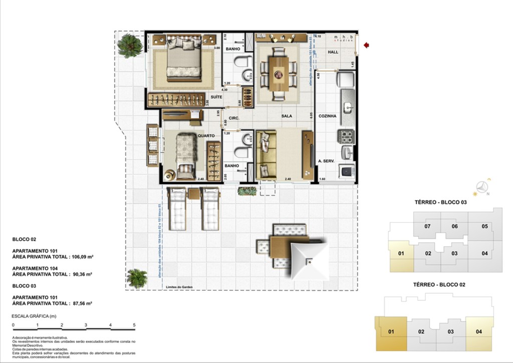 Planta 11 - 2 dorm 90 36m - garden