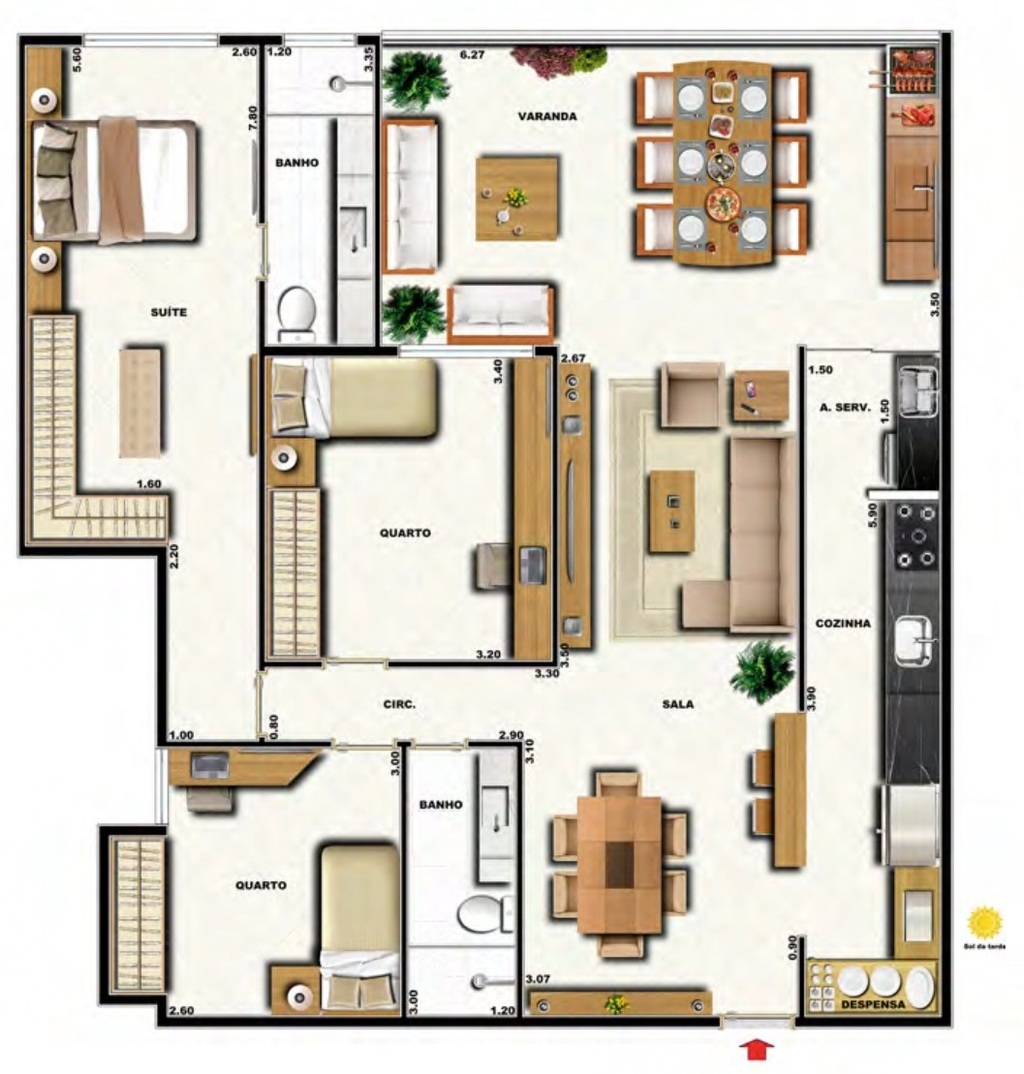 Planta 11 - 3 dorm 108 98m