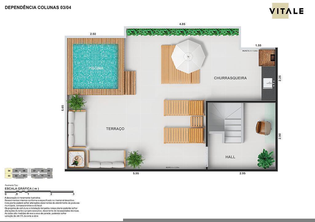 Planta 14 - 2 dorm 103,20m - cobertura duplex - superior