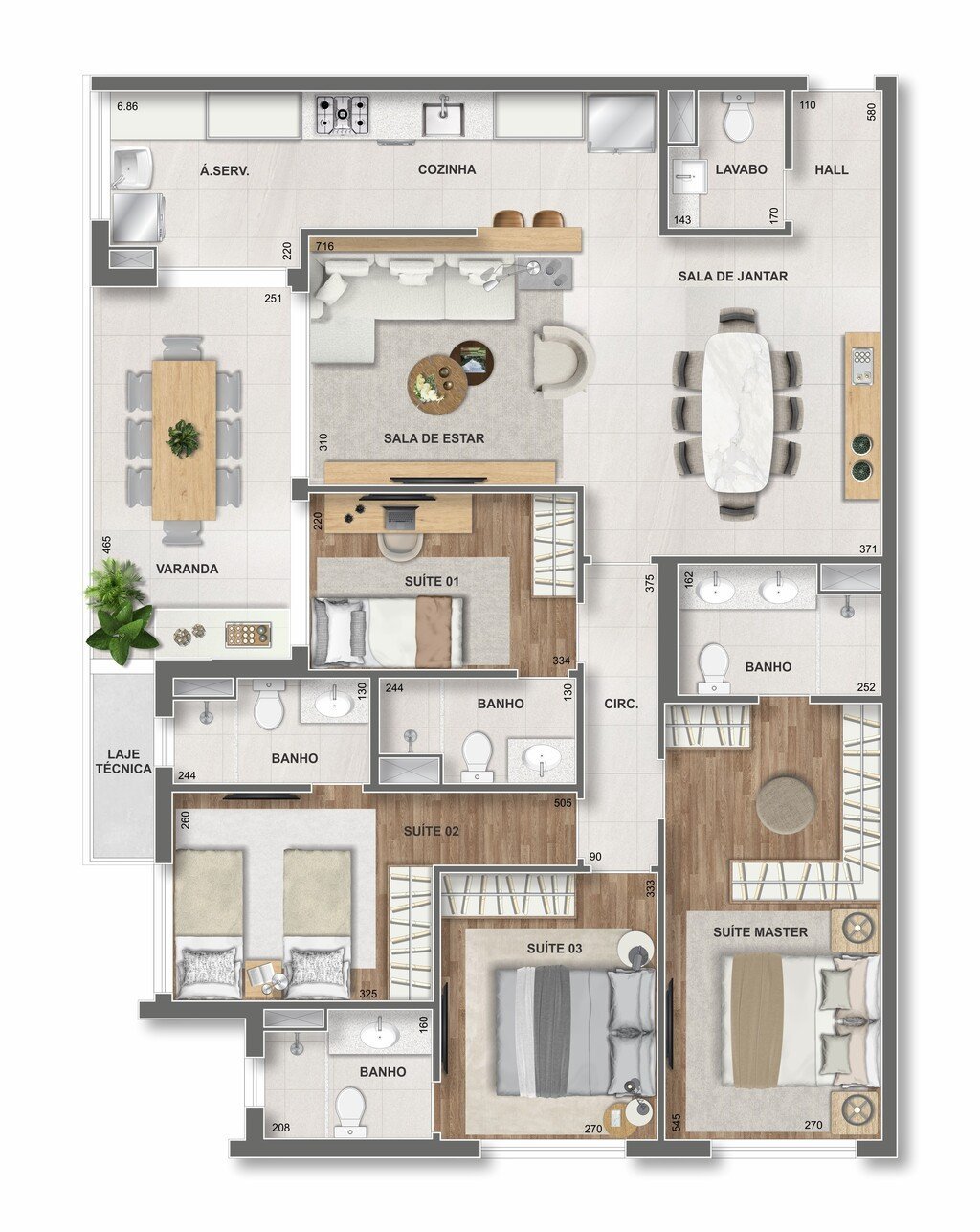 Planta 14 - 4 dorm 131,42m