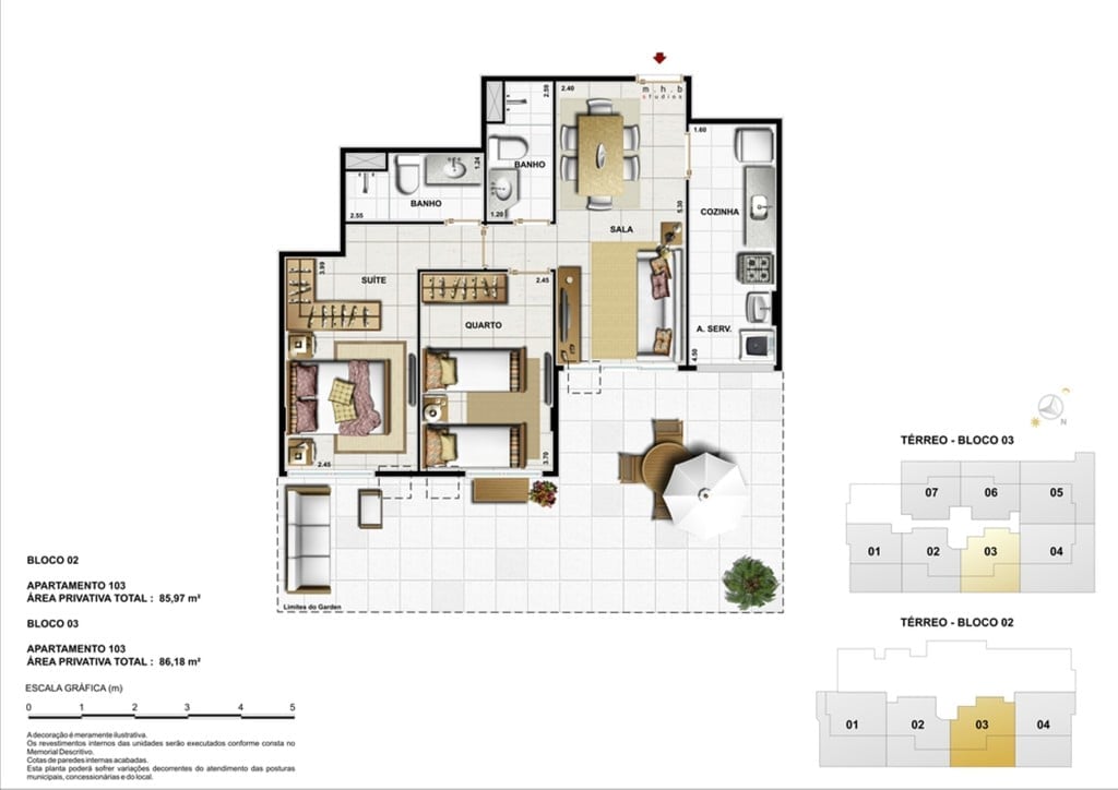 Planta 10 - 2 dorm 85 97m