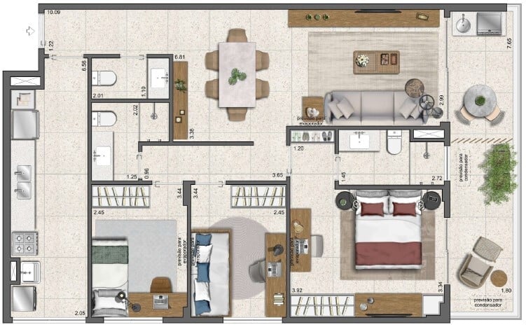 Planta 11 - 3 dorm 97 93m