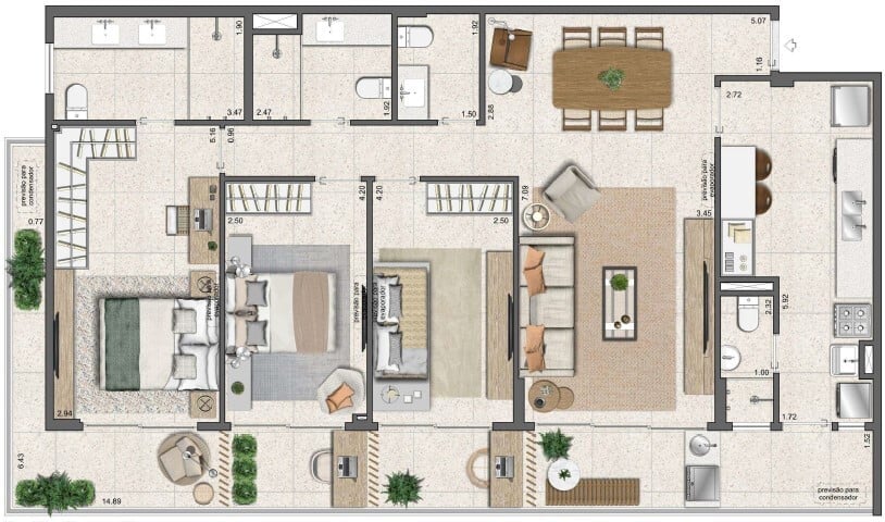 Planta 09 - 3 dorm 125 05m