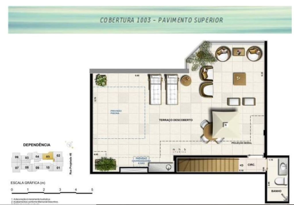 Planta 12 - 2 dorm 138 31m - cobertura