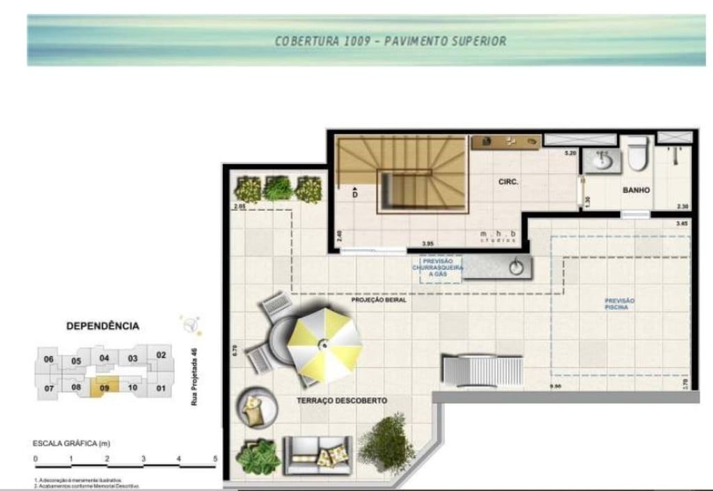 Planta 10 - 2 dorm 132 95m - cobertura