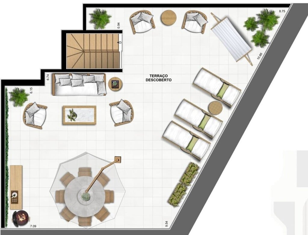 Planta 14 - 2 dorm 176 83m - cobertura duplex - superior