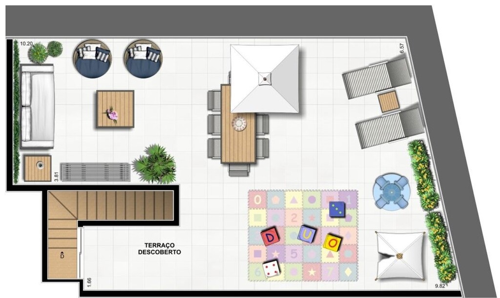 Planta 10 - 2 dorm 151 88m - cobertura duplex - superior