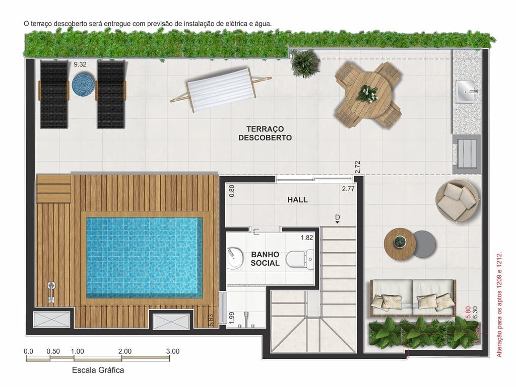 Planta 07 - 2 dorm 118,21m - cobertura duplex - superior