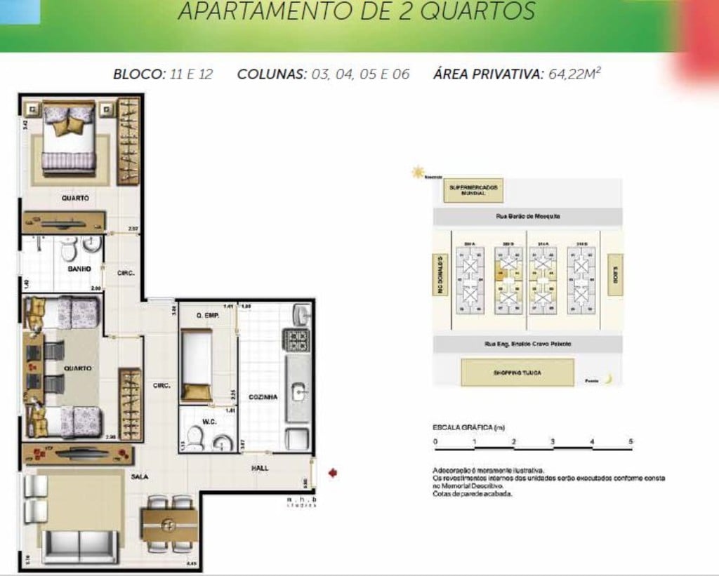 Planta 02 - 2 dorm 64 22m