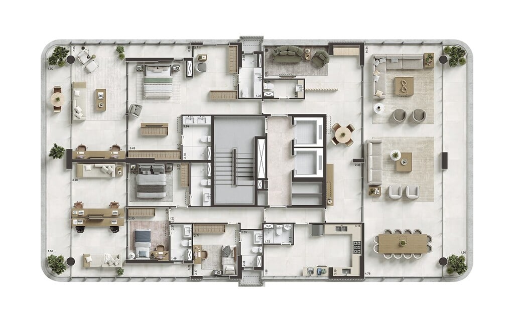 Planta 04 - 4 dorm 345,79m - opo