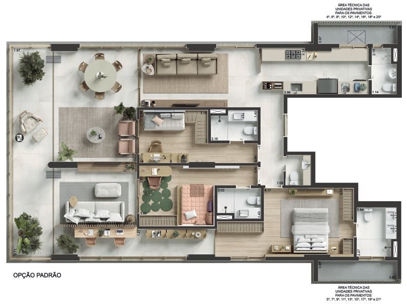 Planta 03 - 3 dorm 167m - opo 2