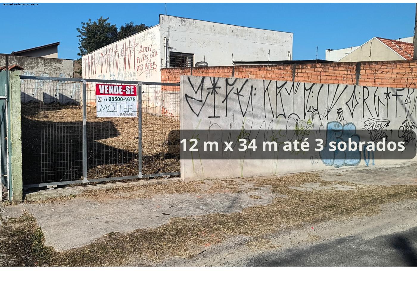 Terreno para Venda em Curitiba, So Braz