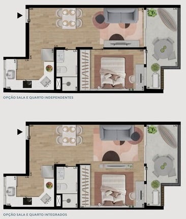 Planta 04 - 1 dorm 43 68m