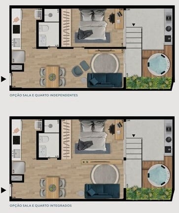 Planta 09 - 1 dorm 47 76m