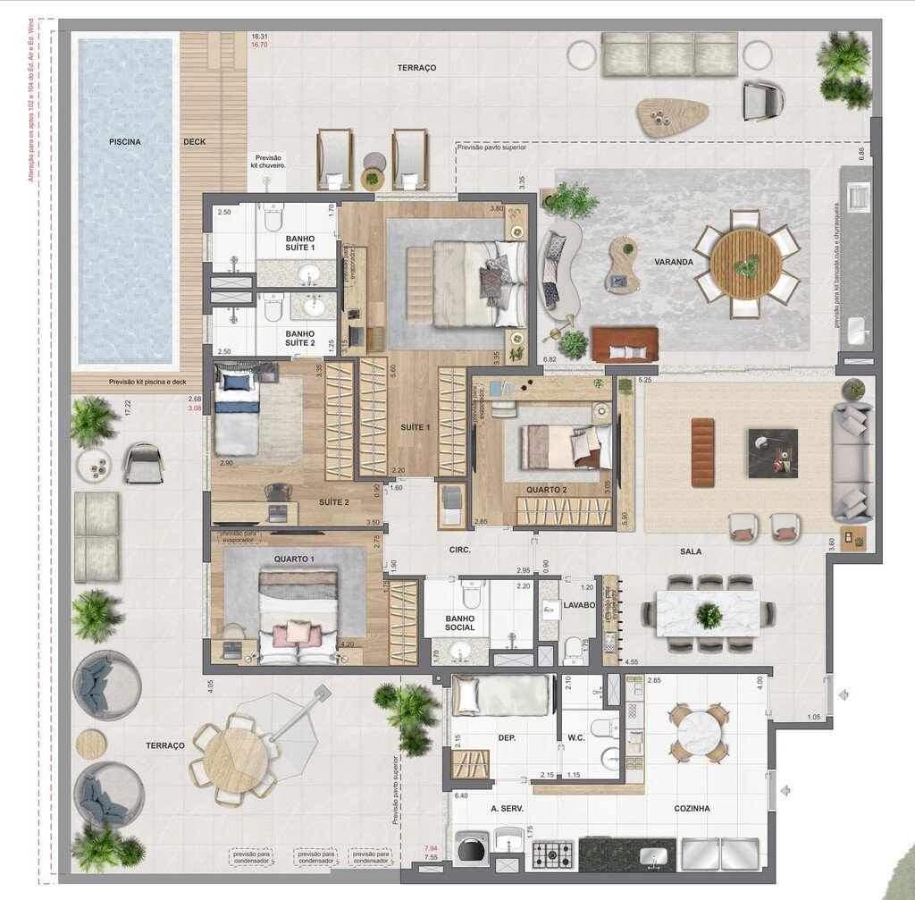 Planta 11 - 4 dorm 283,44m - garden