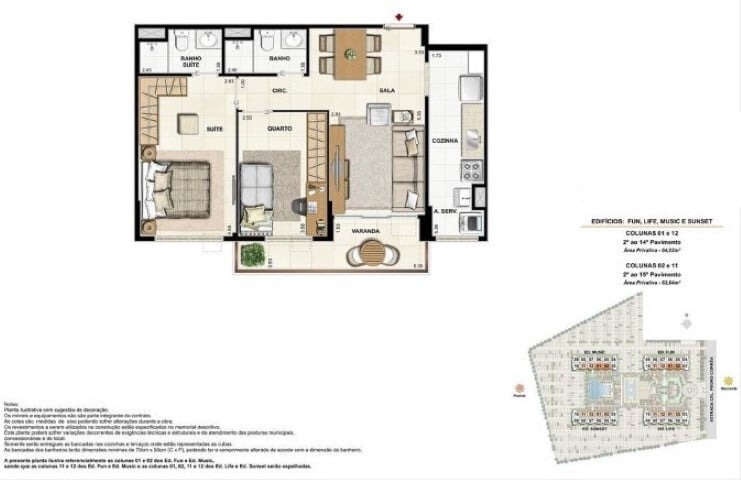 Planta 05 - 2 dorm 64,02m