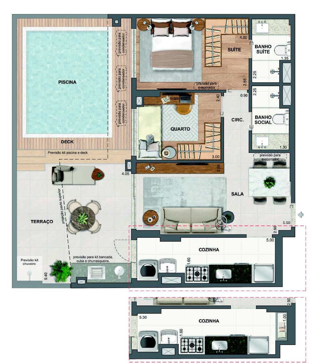 Planta 19 - 2 dorm 95,39m