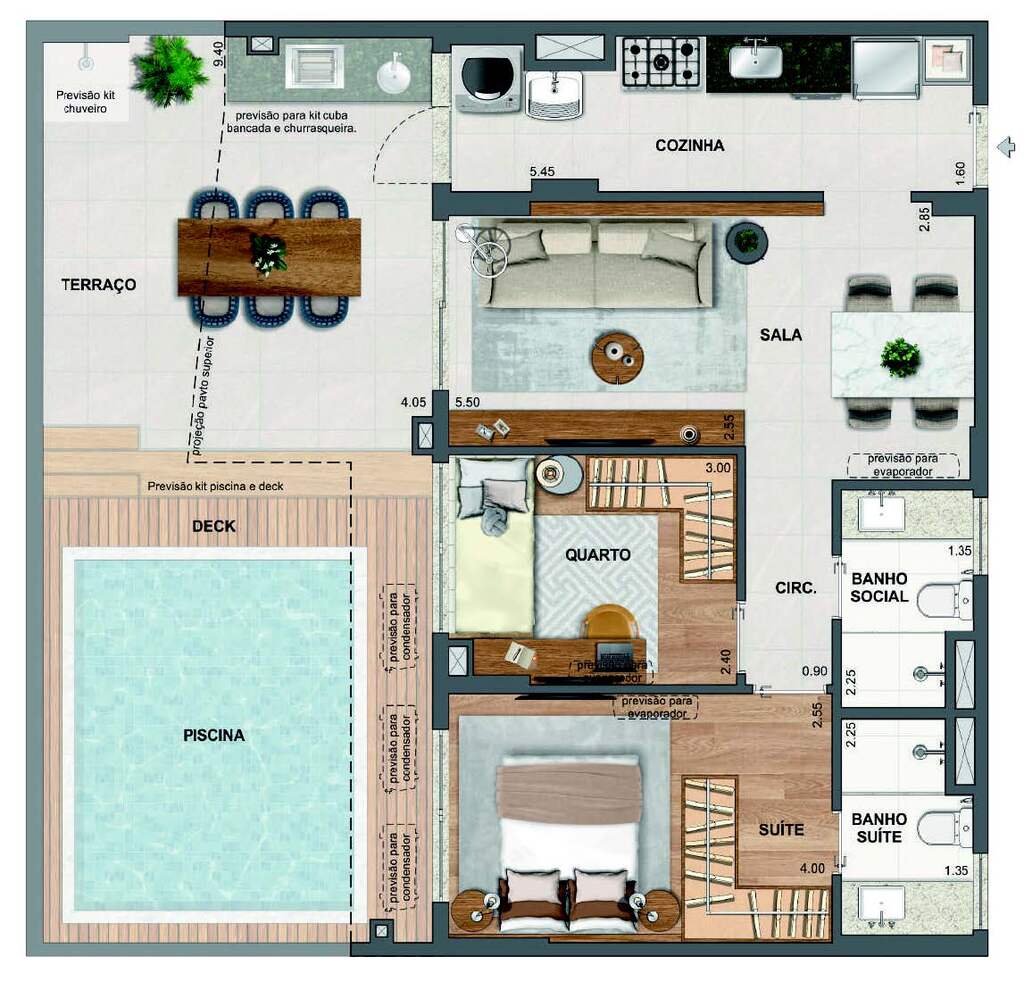 Planta 20 - 2 dorm 97,15m - garden