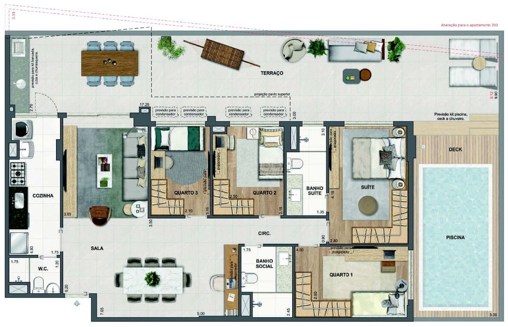 Planta 47 - 4 dorm 176,96m - garden