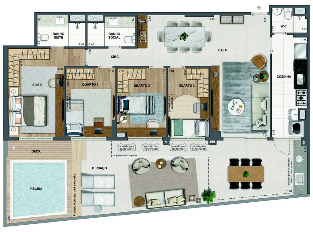 Planta 35 - 4 dorm 154,79m - garden