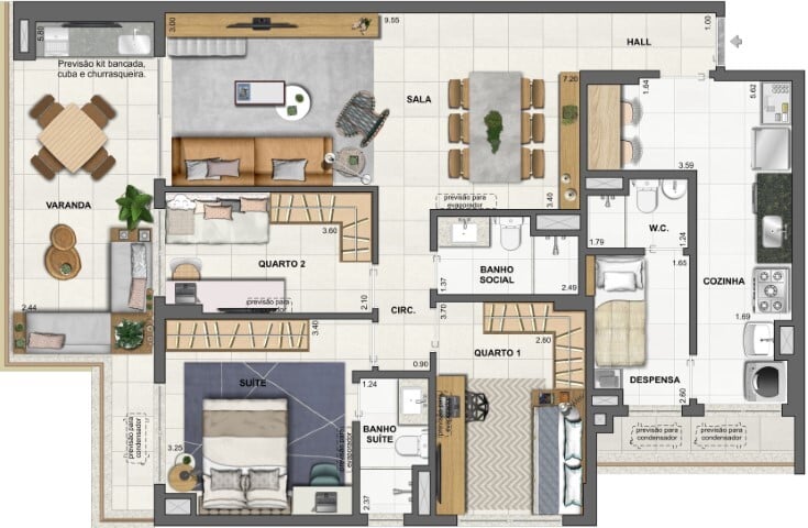 Planta 17 - 3 dorm - 115 15m