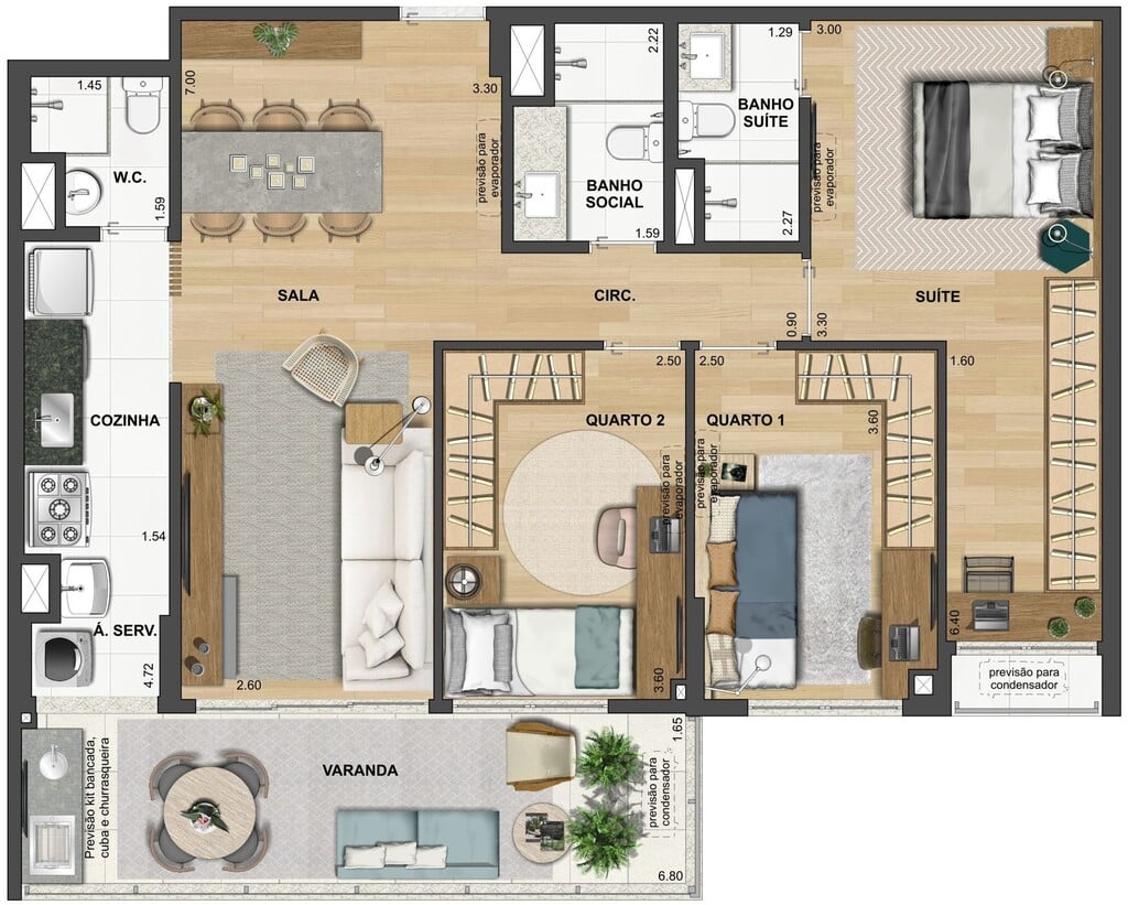 Planta 12 - 3 dorm 94 65m