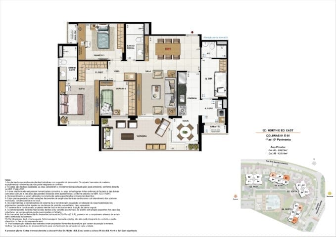 Planta 03 - 3 dorm 120 75m