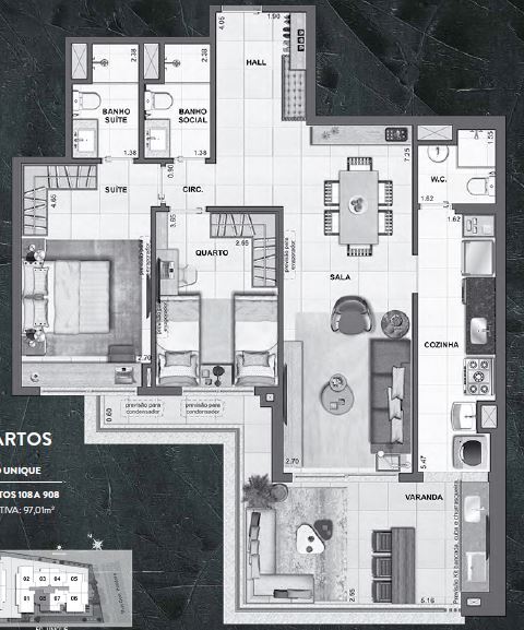 Planta 05 - 3 dorm 97 01m