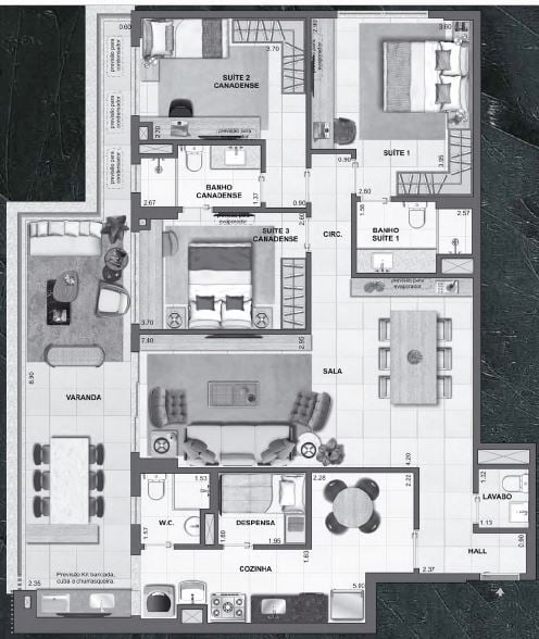 Planta 11 - 3 dorm 135 67m