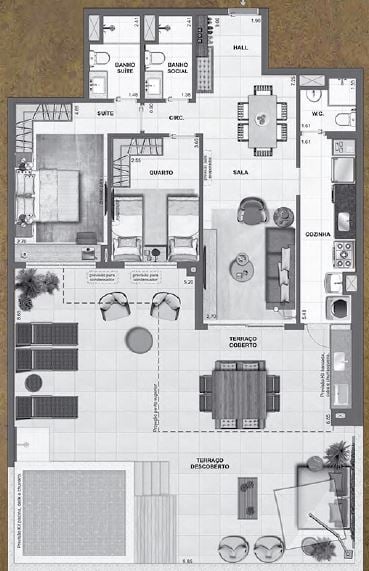 Planta 21 - 2 dorm 154 23m - garden