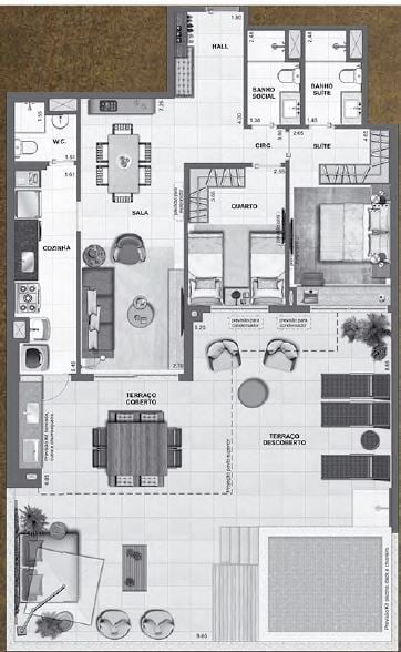 Planta 22 - 2 dorm 156 19m - garden