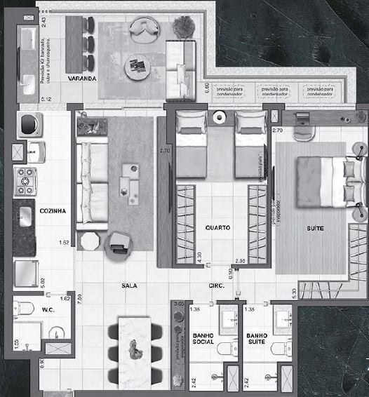 Planta 03 - 3 dorm 95 40m