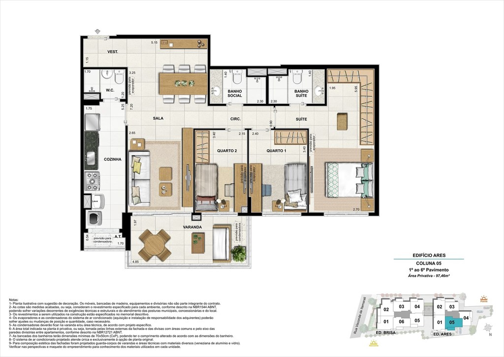 Planta 08 - 3 dorm 97 46m