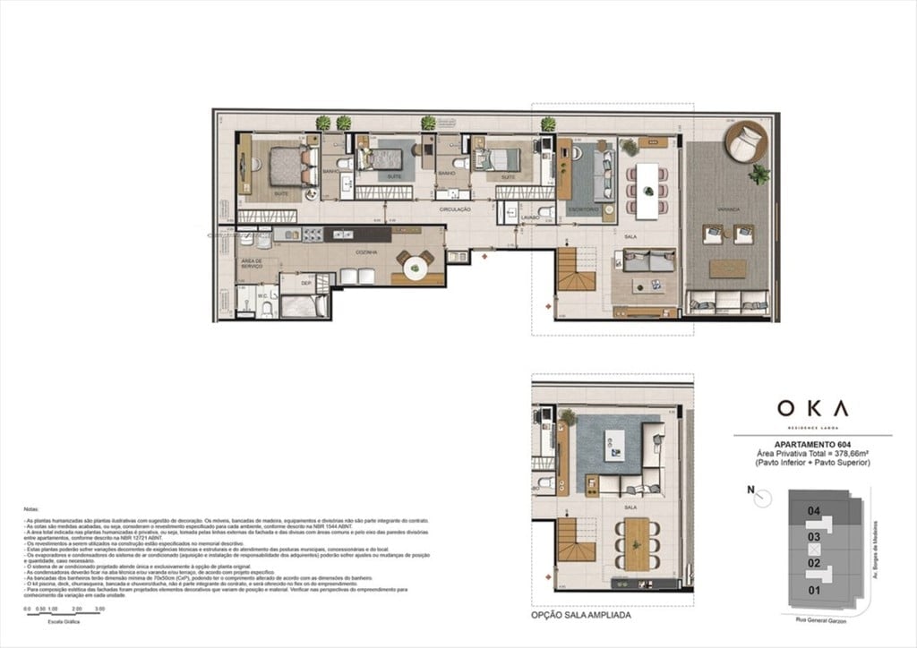 Planta 10 - 4 dorm 378 66m - cobertura