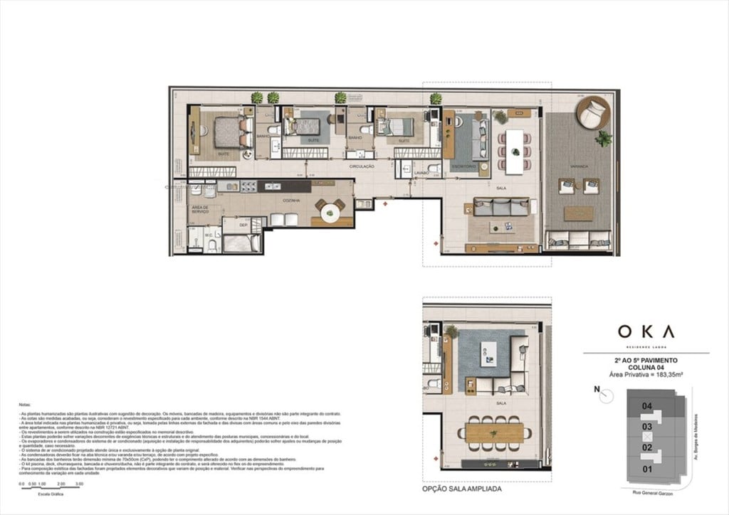 Planta 03 - 3 dorm 183 35m