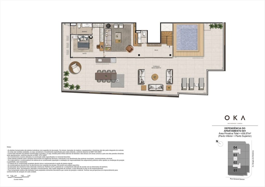 Planta 13 - 4 dorm 439 57m - cobertura