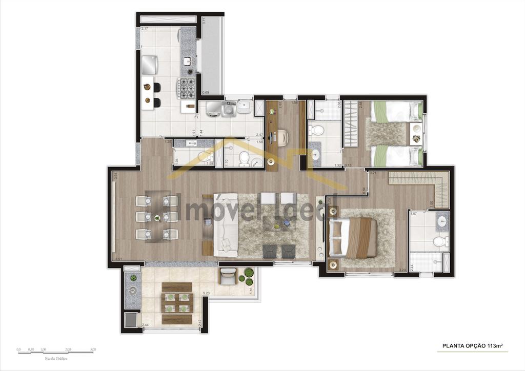 Planta 05 - 3 dorm - 113m opo