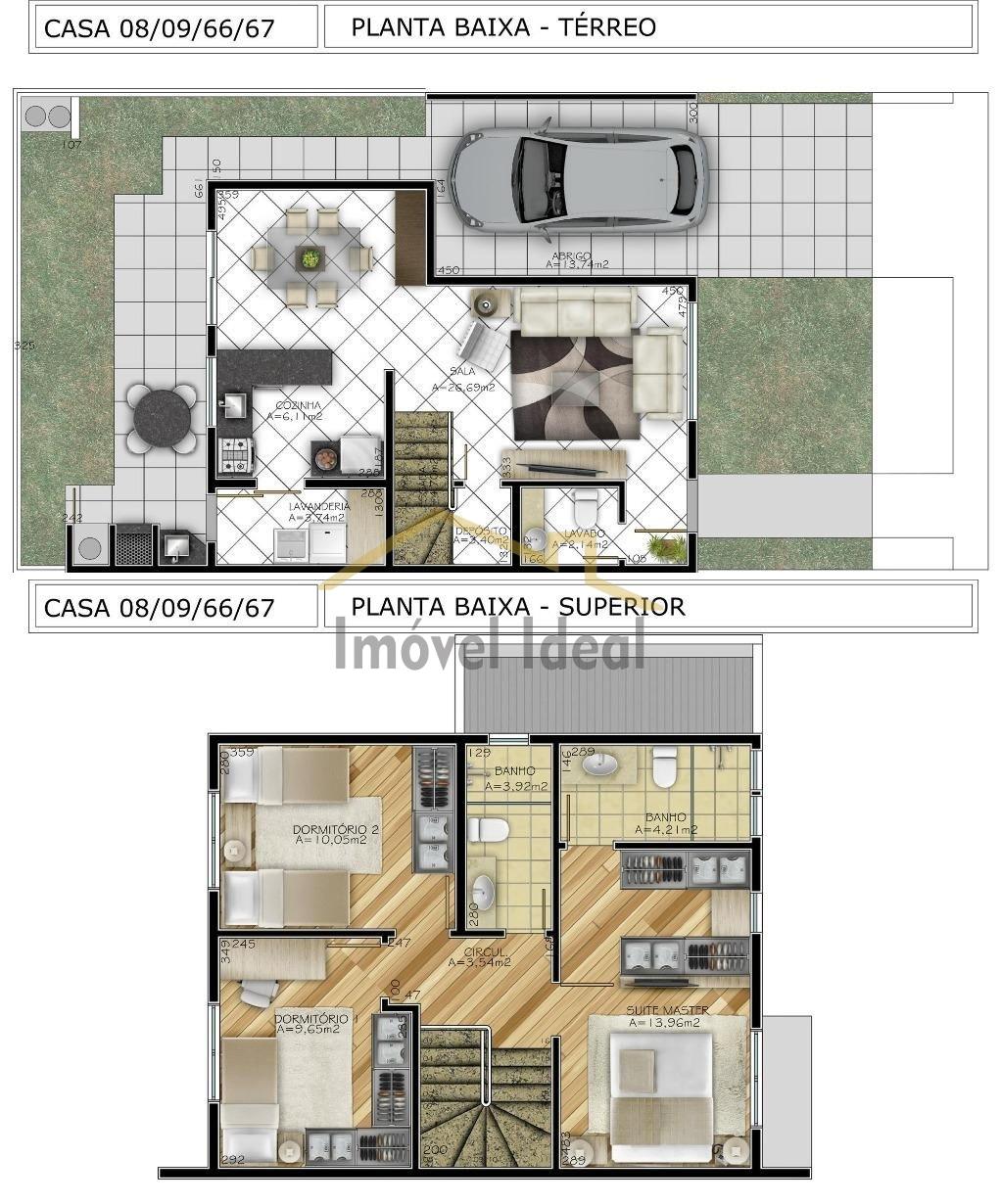 Planta 01 - 3 dorm 125m