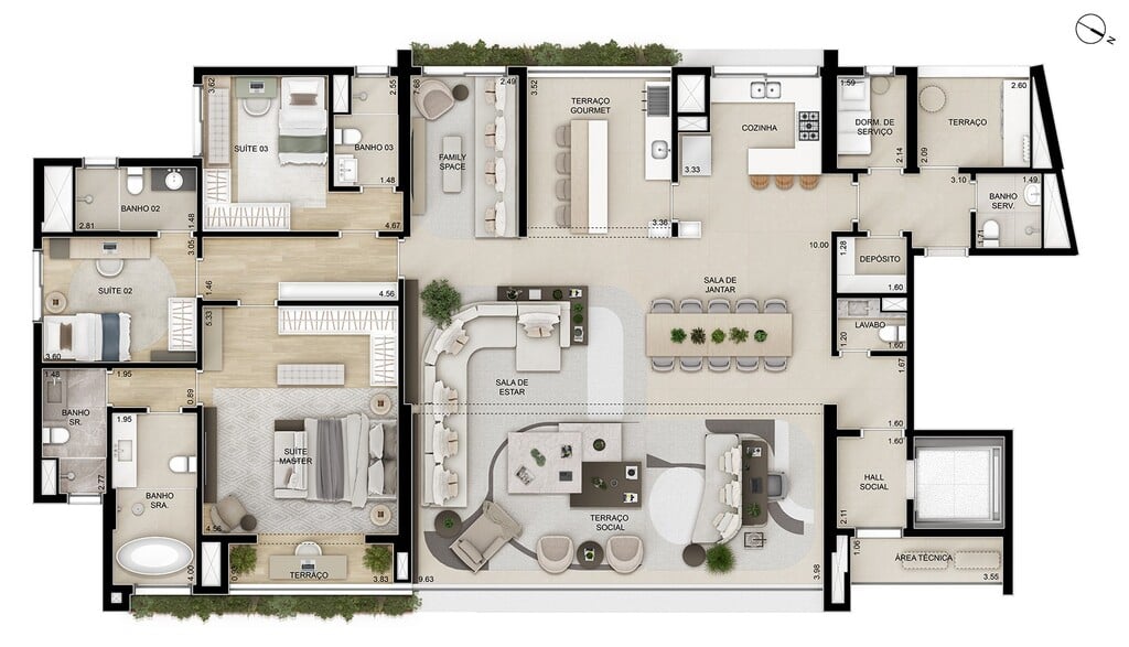 Planta 05 - 3 dorm 262m - opo 4