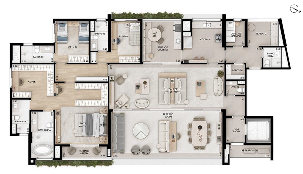 Planta 03 - 3 dorm 262m - opo 2