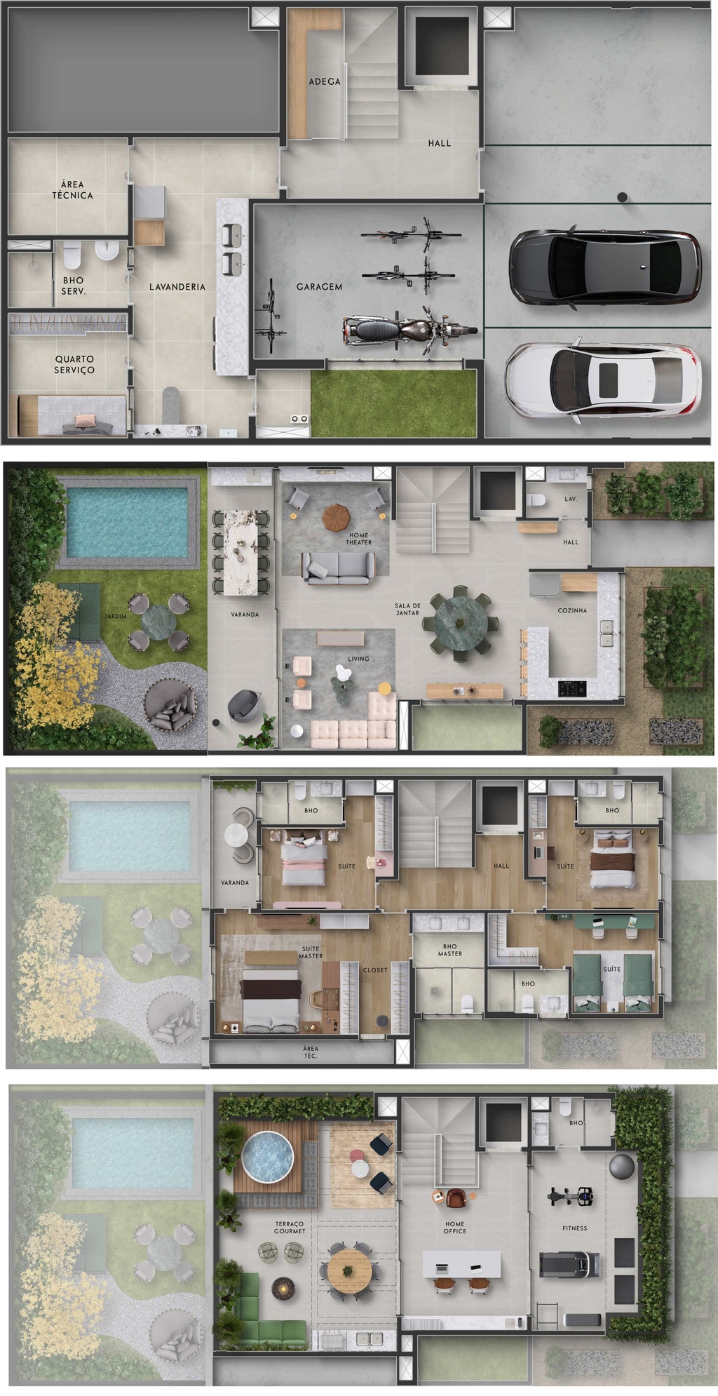 Planta 01 - 4 dorm 572,34m