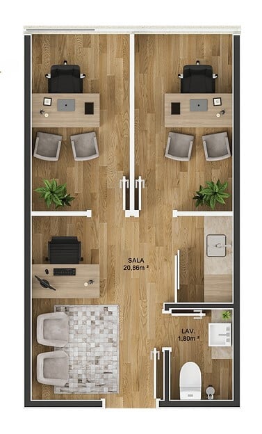 Planta 01 - 25,01m - sala