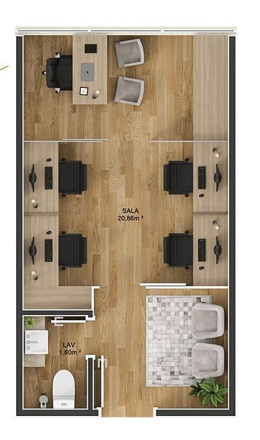 Planta 02 - 25,04m - sala